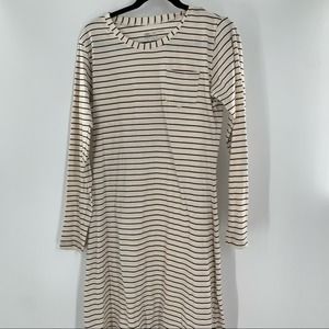 Albion Stripped Rayon Blend Midi Dress Women’s Size Small